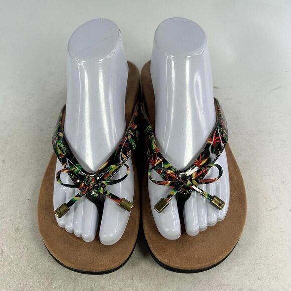 Vionic Bella II Womens Thong Sandals US 9 Tropical Flip Flop Comfort Flats Shoes - Picture 4 of 10